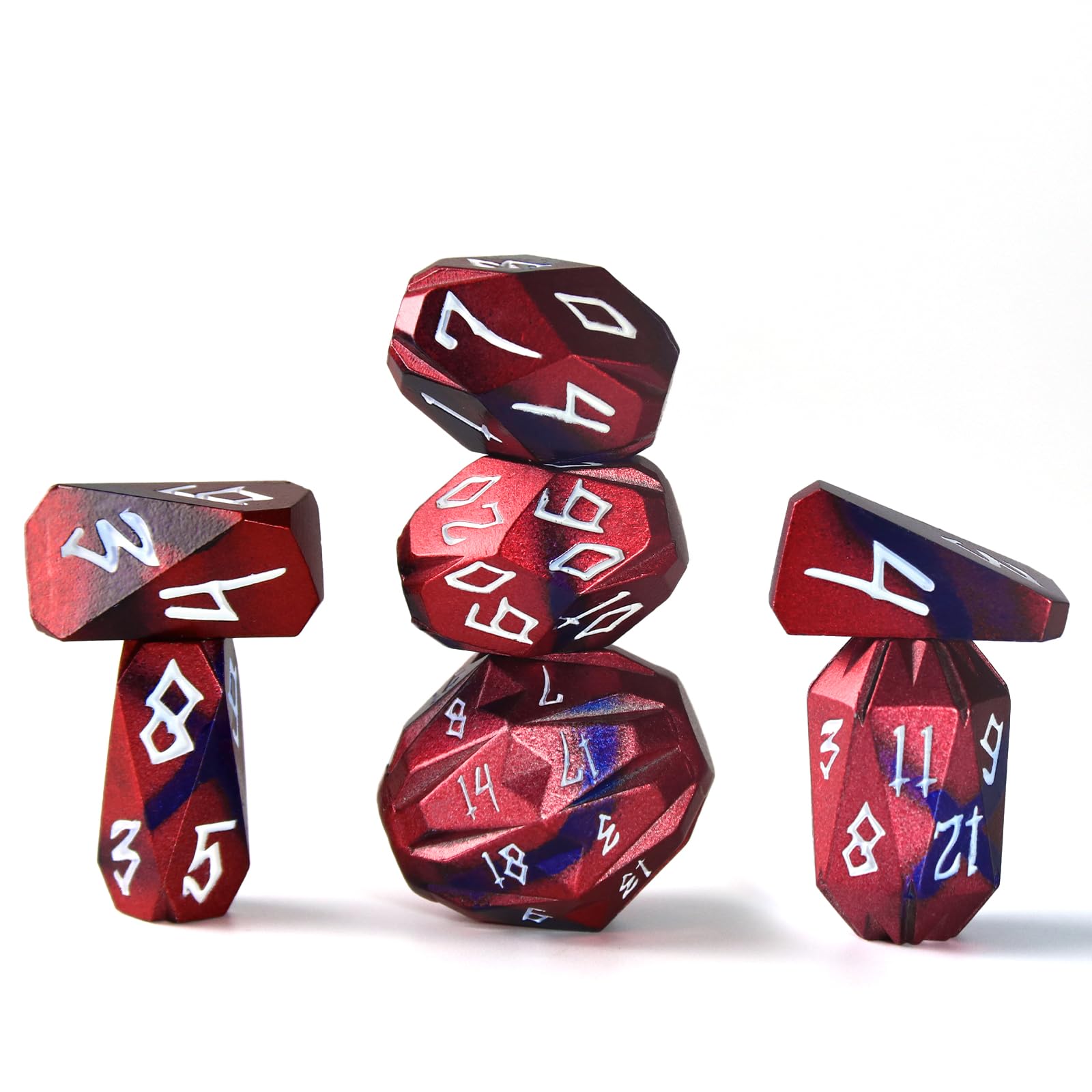 Conjunto De Dados Fonvgogo Metal D&amp;d Dungeons Dragon Com Caixa De Papelão