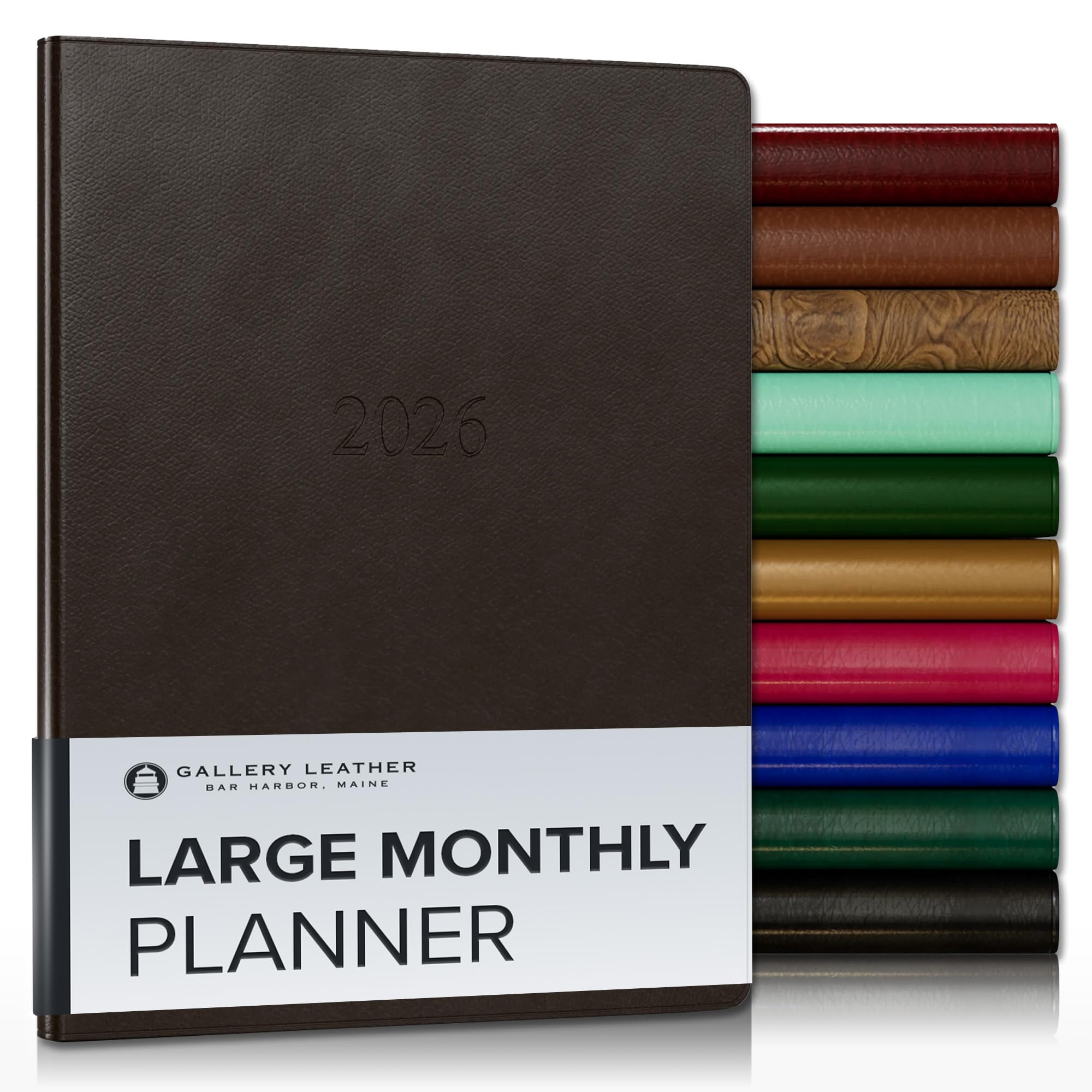Agenda Gallery Leather Large Monthly 2026 Acadia Black