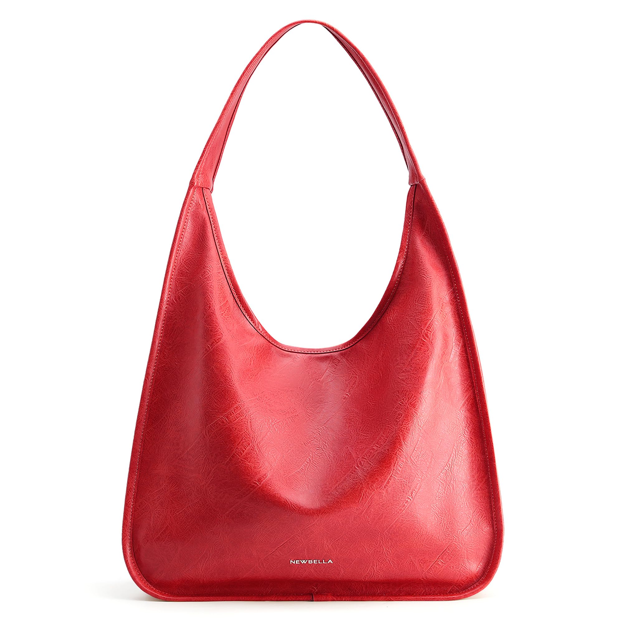 Bolsa De Ombro De Couro Pu Hobo Purse Newbella Para Trabalho Vermelha