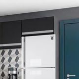 Armário De Cozinha Aéreo Multiuso Geladeira Lavanderia 60 Cm Preto