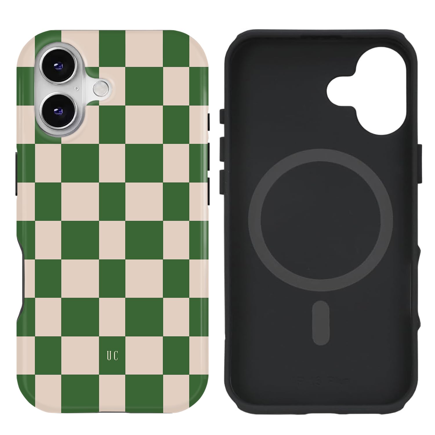 Capa De Telefone Ucolor Compatível Com Iphone 16 6.1" Verde