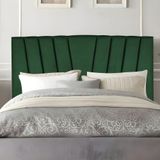 Cabeceira King Cama Box Estofada 195 Cm Lile Suede Verde