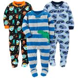 Pijamas Simple Joys By Carter&#39;s Baby Boys, Pacote Com 3 Unidades De Lã 4t