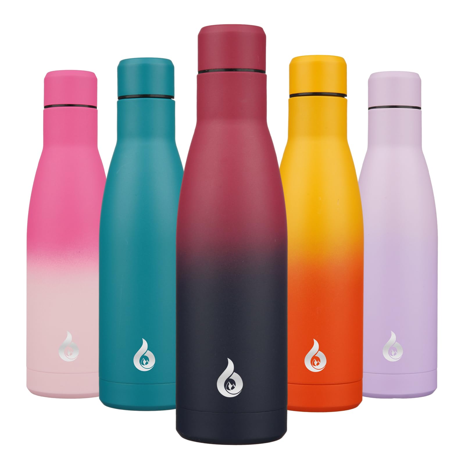 Garrafa De Água Bjpkpk Isolada 500ml Em Aço Inoxidável Preto Vermelho