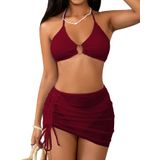 Conjunto De Biquíni Makemechic Feminino Halter Ring Tamanho P