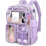 Mochila Transparente Attmu Heavy Duty Pvc Transparente Roxa