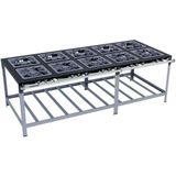 Fogão Industrial Stori Premium 10 Bocas 40x40 M17 Metalmaq Fogão Baixa Pressão Pintado