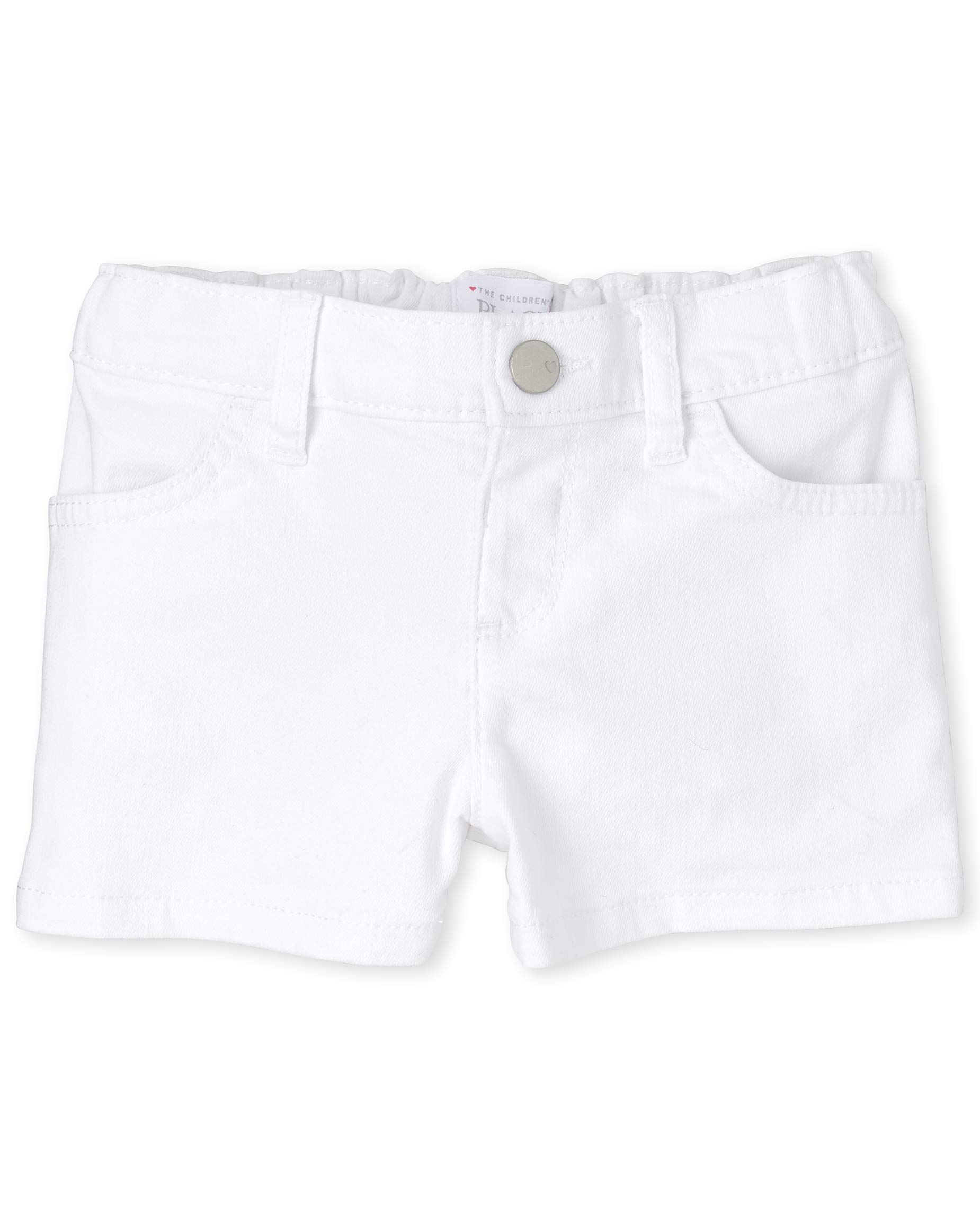 Shorts The Children's Place Para Bebês E Meninas Jeans Brancos 3t