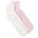 Meias Gymboree Para Meninas E Crianças De 6 A 8 Anos Branca/rosa Claro
