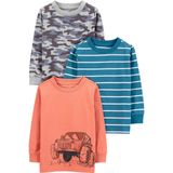 Camisas De Manga Comprida Simple Joys By Carter&#39;s Boys, Pacote Com 3 Unidades, 5t
