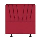 Cabeceira Estofada De Cama Casal Box 140 Cm Ariel Suede Vermelho