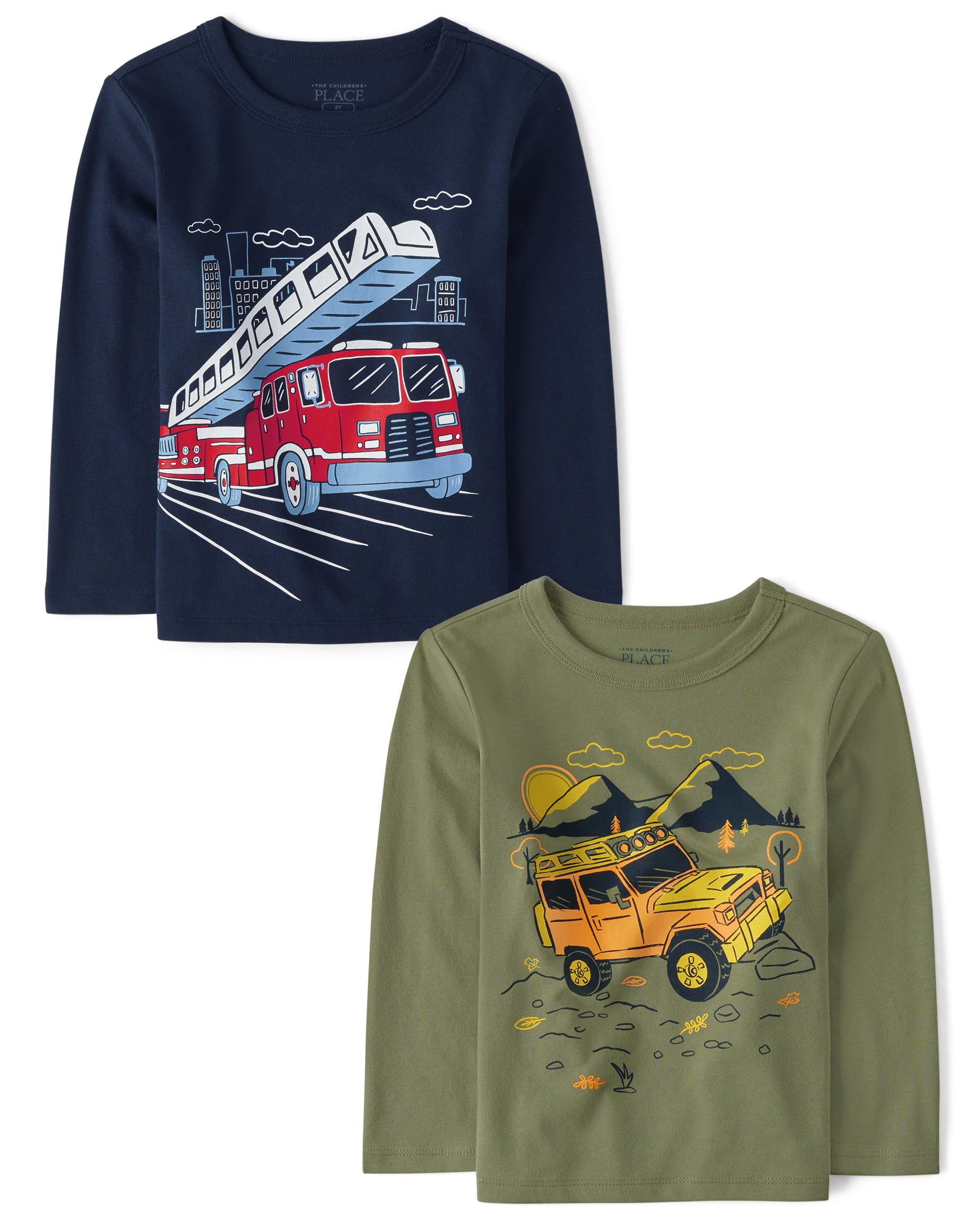 Camiseta The Children's Place Baby-boys De Manga Comprida, Pacote Com 2 Unidades 5t