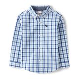 Camisa Gymboree Matching Family De Manga Comprida Azul Xadrez