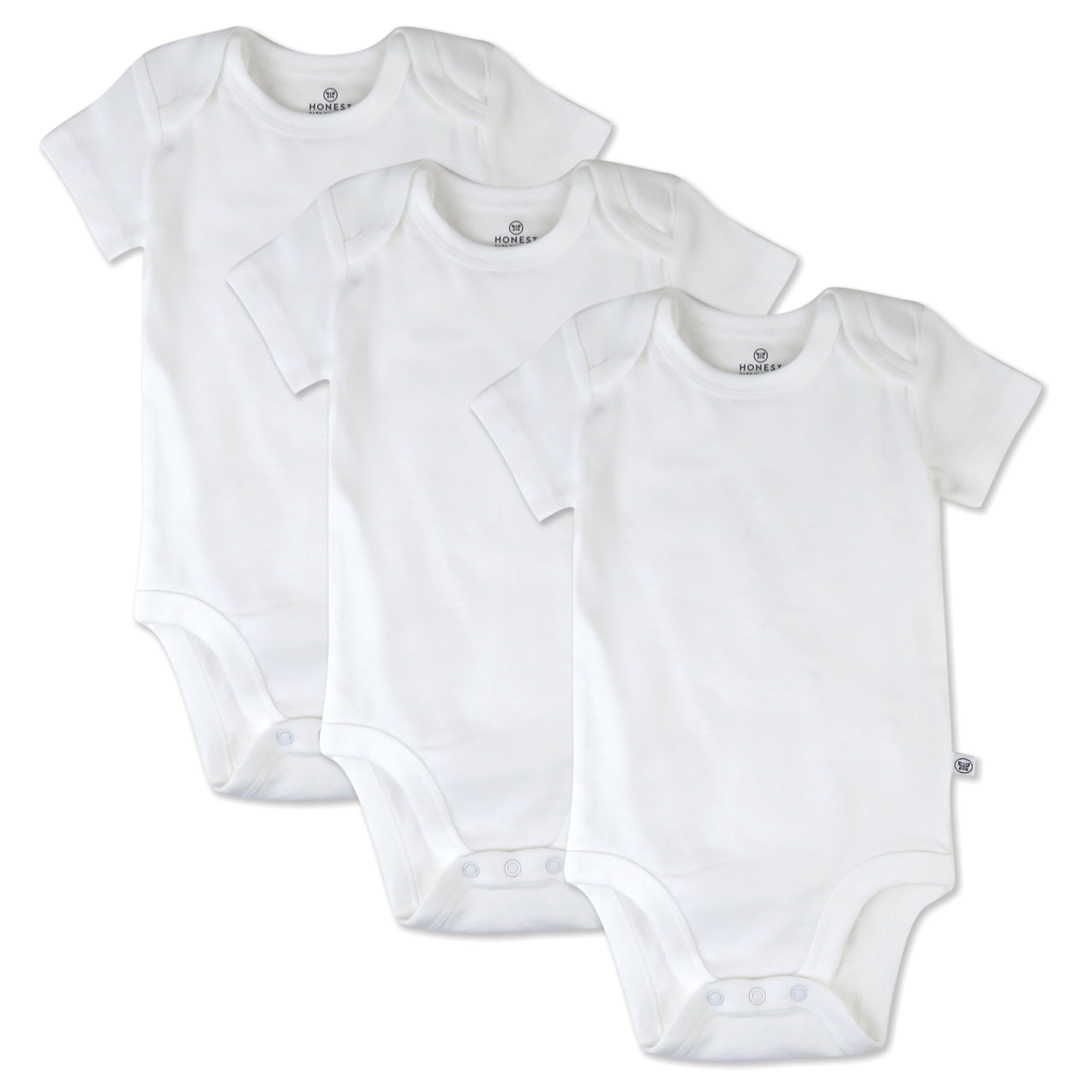 Bodysuits Honestbaby, Embalagem Múltipla, 100% Algodão Orgânico, 18 Meses