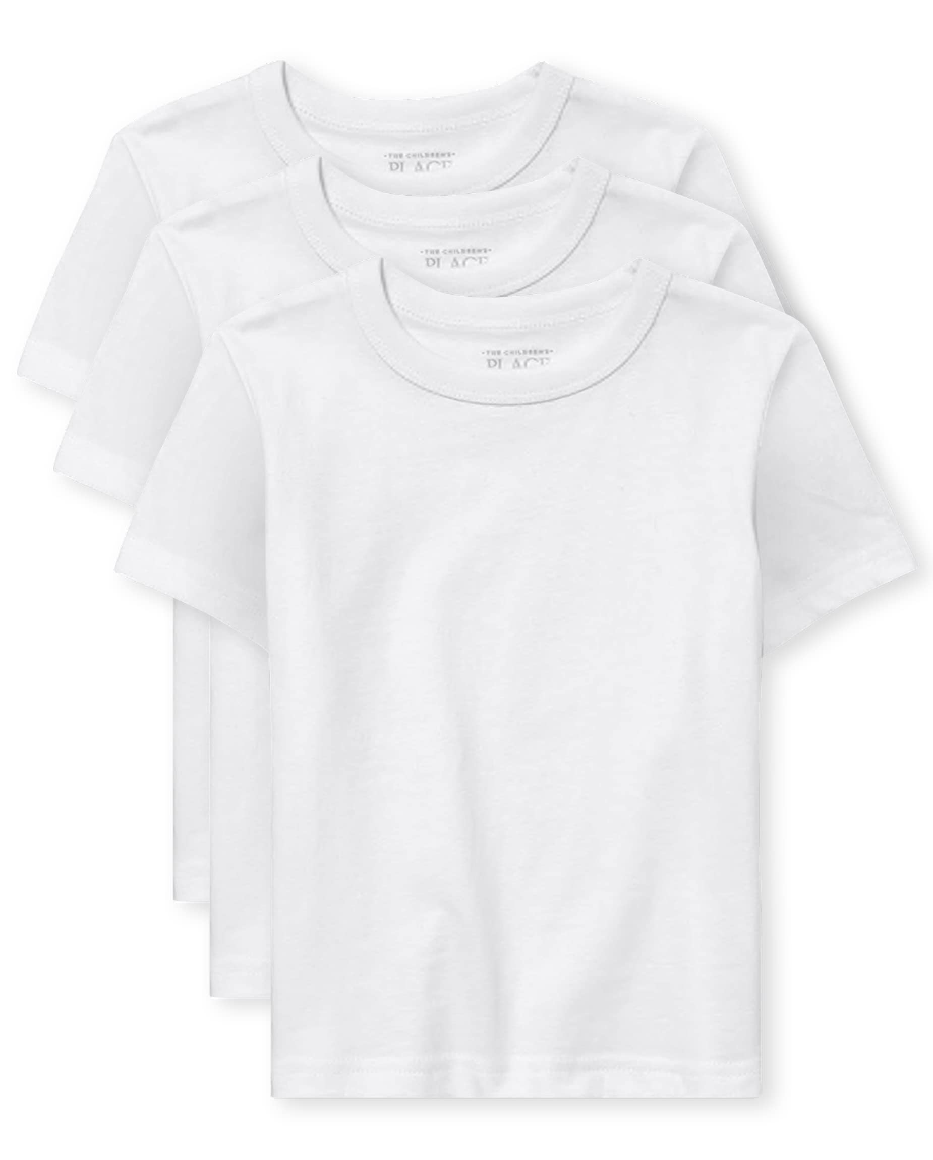 Camiseta The Children's Place Baby Boys &amp; Toddler 2t Branca, Pacote Com 3