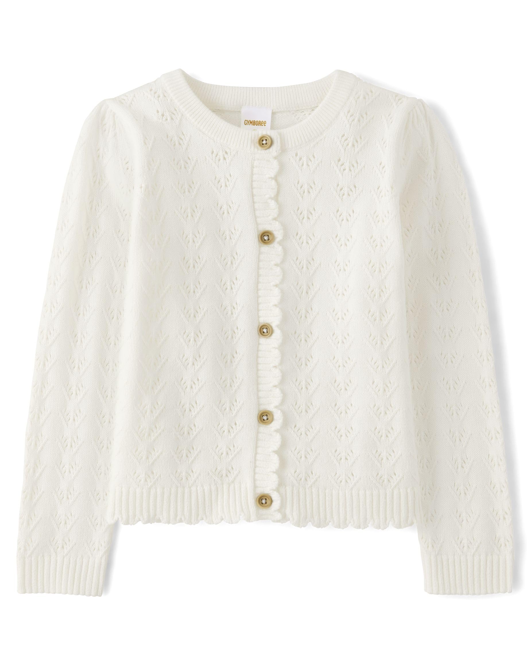 Suéter De Cardigã Gymboree, De Manga Comprida, Clássico, Branco