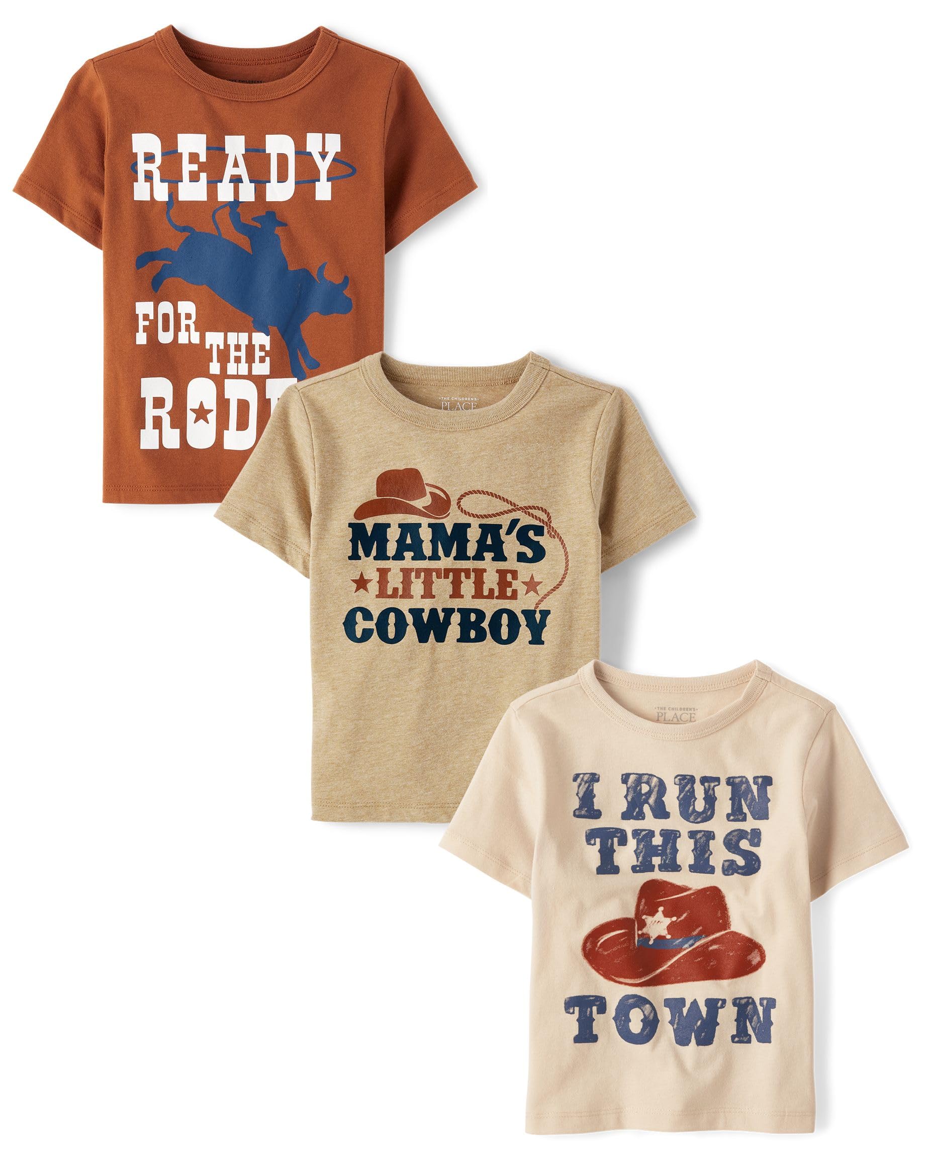 Camiseta The Children's Place Baby Boys, 5 Anos, Pacote Com 3