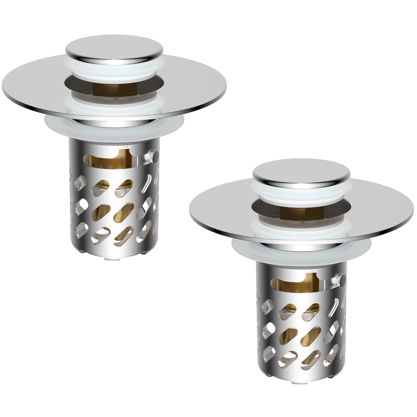 Sink Stopper Ifealclear All Metal Com Filtro De Aço Inoxidável