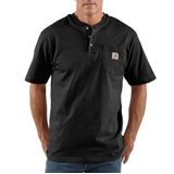 Camisa Carhartt Workwear Pocket Henley Para Homens Preta Tamanho L