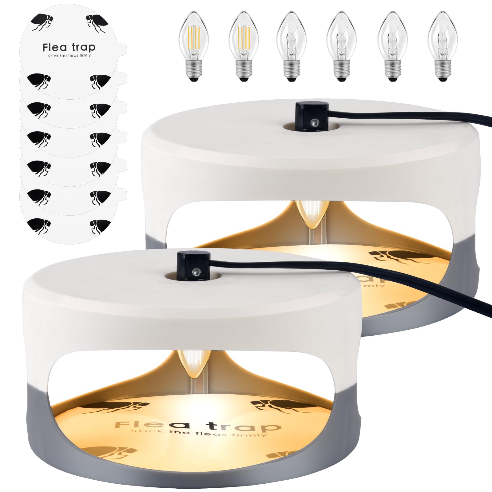 Flea Trap Uniwons Premium Para Uso Doméstico Com 2 Pacotes E Led