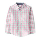 Camisa Gymboree Matching Family De Manga Comprida Com Botões Rosa 4y