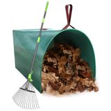 Conjunto Leaf Rake Joyhalo De 1,6 M Com Sacos De Folhas Tipo Lixeira De 150 L