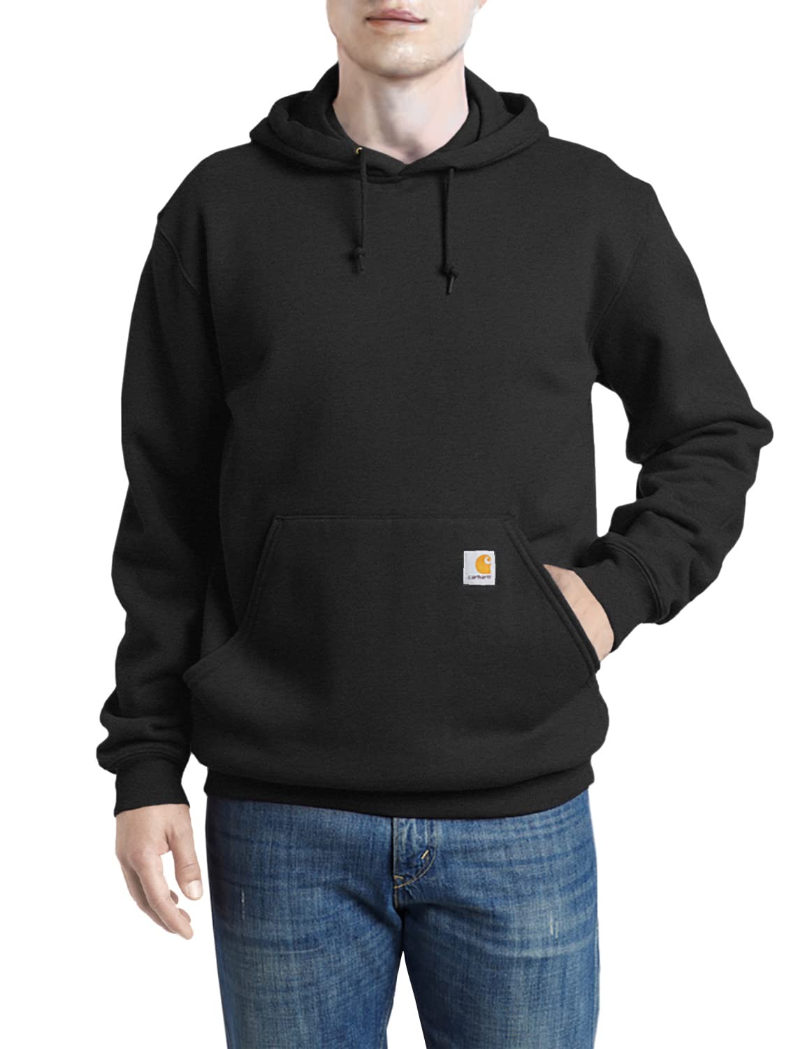 Moletom Carhartt Loose Fit Midweight Para Homens, Preto, Tamanho L