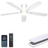 Ventilador De Teto Ohniyou 52" Com Luz E Controle Remoto/app Control Branco