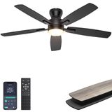 Ventilador De Teto Ohniyou 52" Com Luz E Controle Remoto/app Control Preto