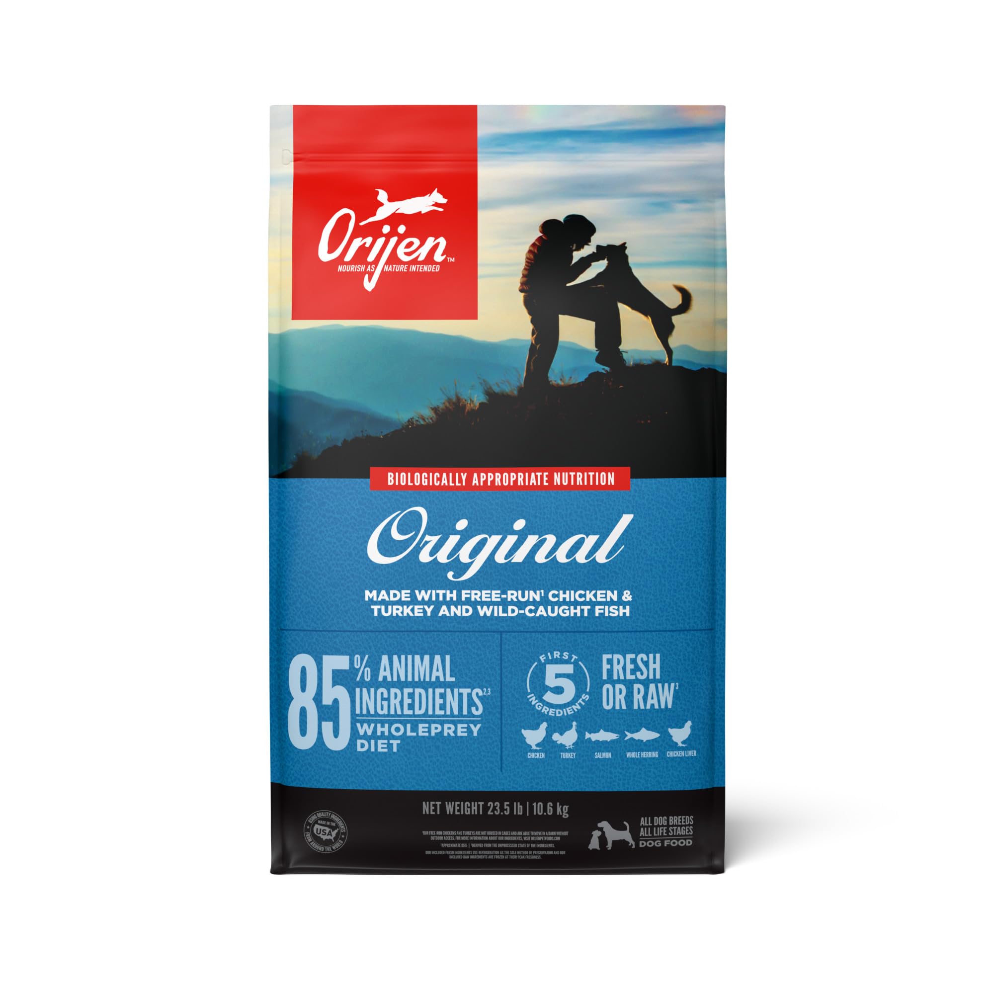 Comida Seca Para Cães Orijen Original Grain Free All Life Stages 10,7 Kg