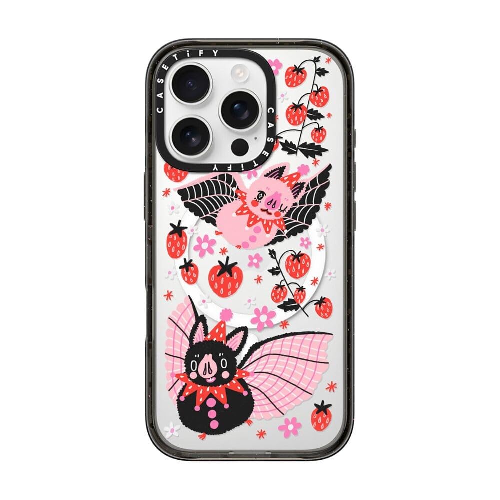 Capa De Telefone Casetify Impact Para Iphone 16 Pro Strawberry Bats