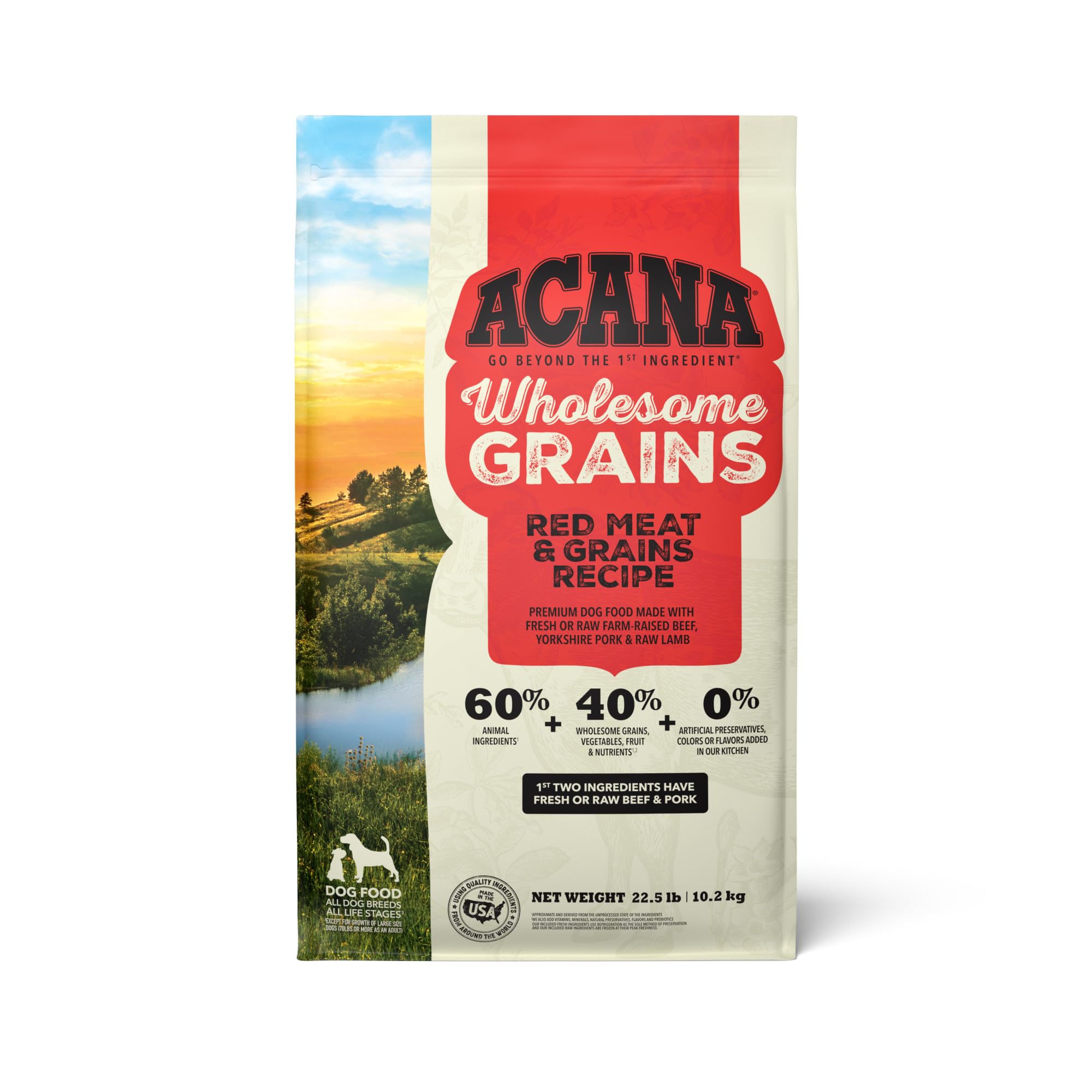 Comida Seca Para Cães Acana Wholesome Grains Red Meat 10,2 Kg