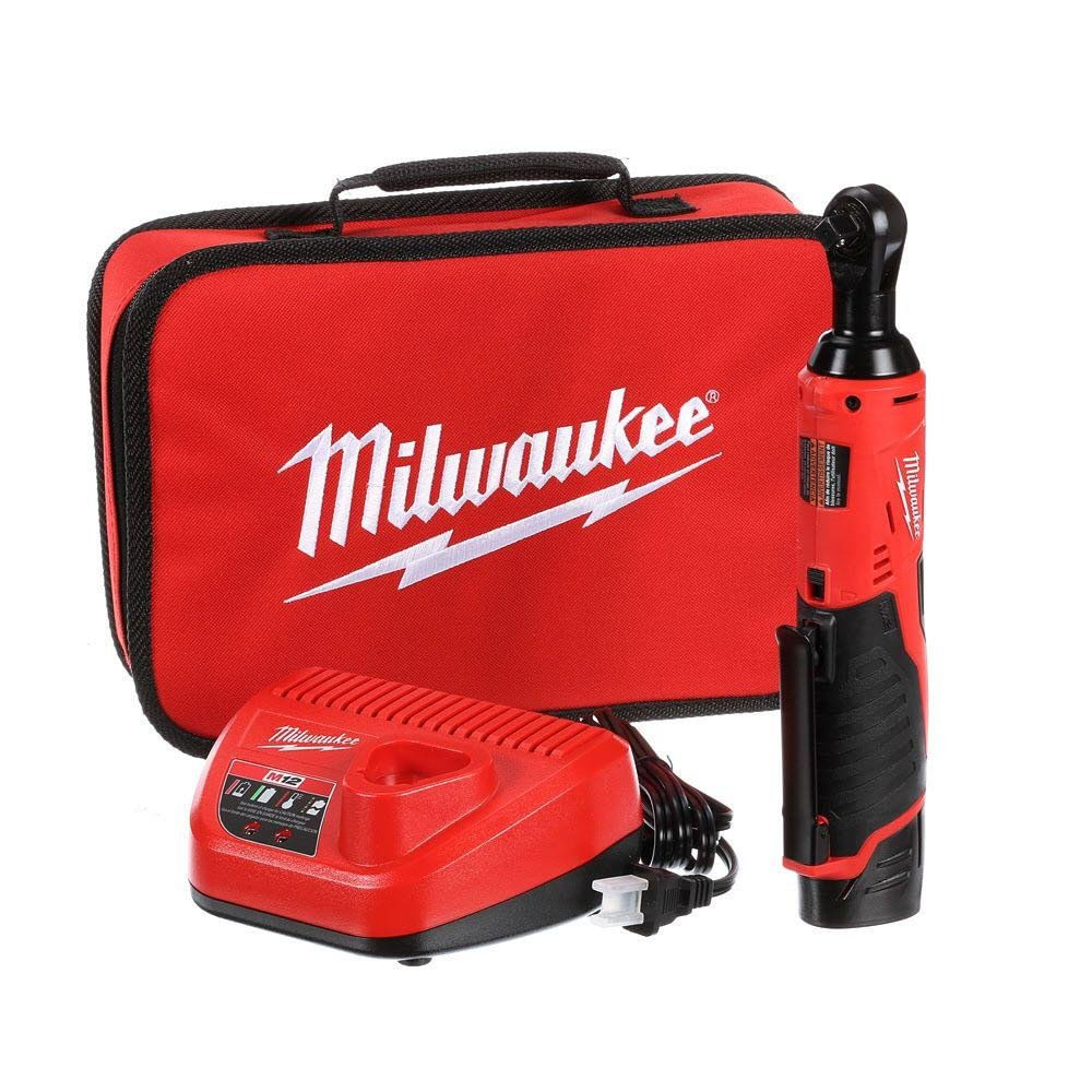 Kit De Catraca Sem Fio Milwaukee M12 2457-21 12v Com Bolsa De Ferramentas