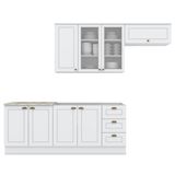 Cozinha Modulada 5 Pecas 280 Cm Ce379 Americana Branco Calcare Henn