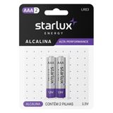 Pilha Starlux Energy Alcalina Aaa 2 Unidades