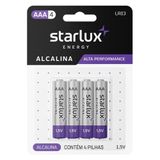 Pilha Starlux Energy Alcalina Aaa 4 Unidades