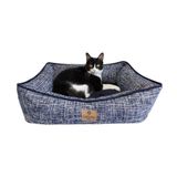 Cama Hello Pet Gales Azul Para Cães E Gatos - M