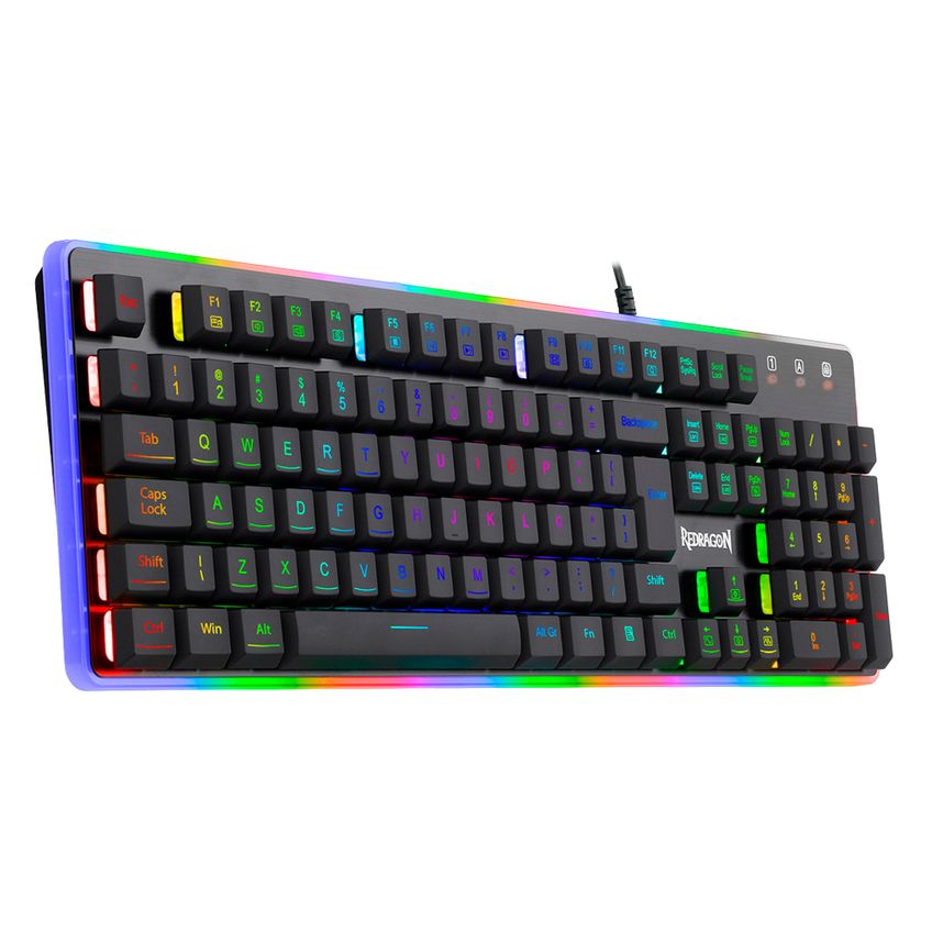 Teclado Gamer Redragon Dyaus 2 Membrana Preto Rgb - K509rgb (pt) - 5560 - imagem 2