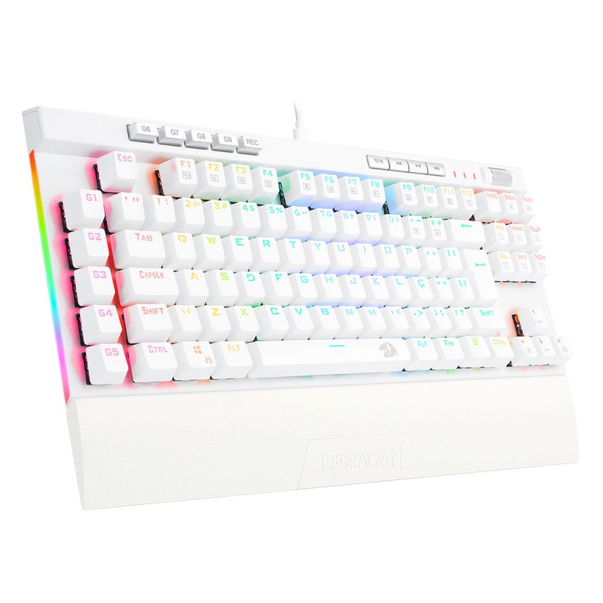 Teclado Gamer Redragon Magic Wand Pro Branco Rgb Mecânico Switch Blue - K587w-rgb-pro (pt) Blue - 5015 - imagem 3