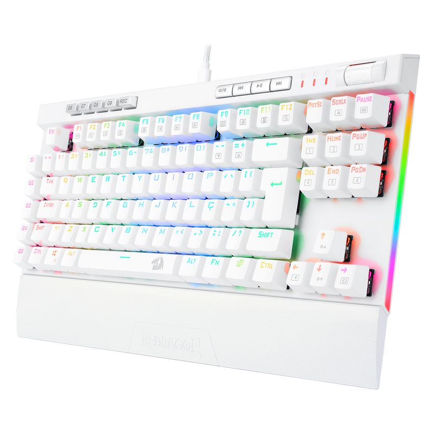 Teclado Gamer Redragon Magic Wand Pro Branco Rgb Mecânico Switch Blue - K587w-rgb-pro (pt) Blue - 5015 - imagem 4