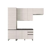 Cozinha Compacta Cristal 8 Portas 3 Gavetas 9 Prateleiras Bartira