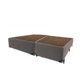 Base Box Bipartida Para Colchão King Size Ortobom New Magestic 41x193x203cm  Marrom