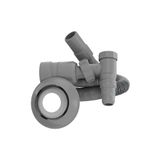 Kit Adaptador Articulado Blukit Para Saída De Máquina De Lavar Roupa-louça Com Mangueira 2,2m Cinza 030459