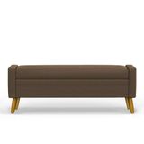 Recamier Bau Londres 1,40m Suede Marrom - Clique Decor