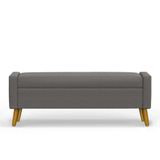 Recamier Bau Londres 1,60m Suede Cinza - Clique Decor