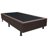 Base Box Para Cama Solteiro 88x188cm Liz S05 Sintético Marrom - Mpozenato