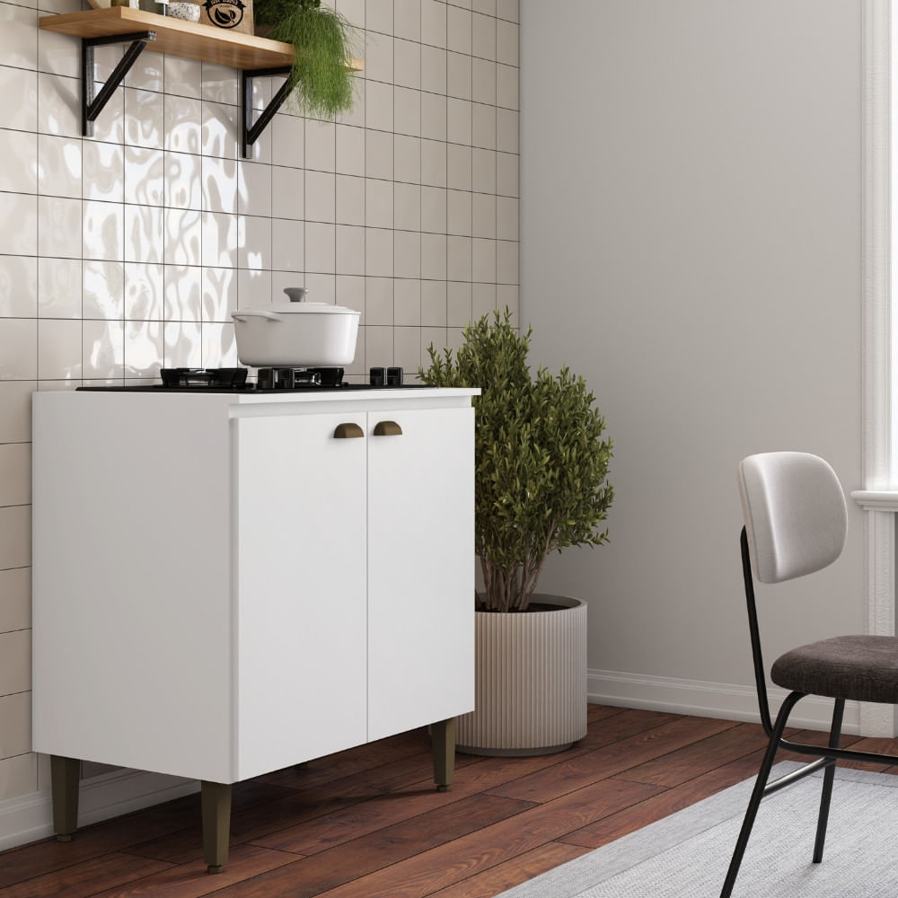 Balcão 2 Portas Com Tampo Moderna Thb