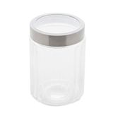 Porta Mantimento De Vidro Lyor Sydney Com Tampa De Aço Inox E Acrílico 1,2 Litros