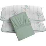 Jogo De Cama Tecebem Casal Malha 100% Algodão Fran 3 Peças Premium Verde
