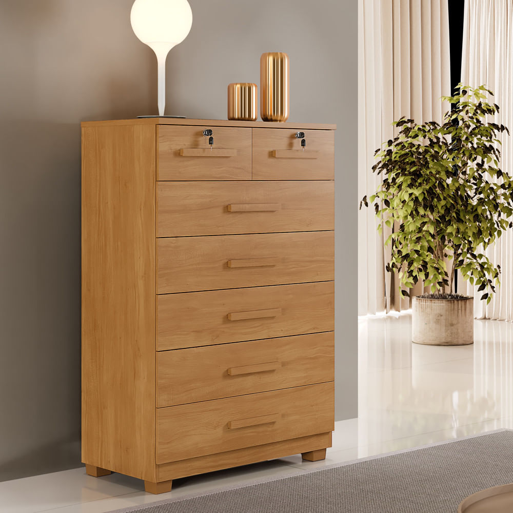 Cômoda 7 Gavetas Com Pés Barcelona Benetil